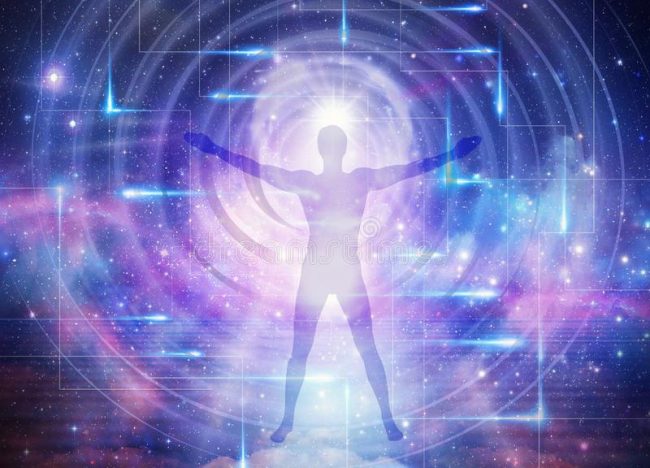 universo-humano-meditação-cicatrização-feixes-de-energia-do-corpo-silhueta-homem-praticando-contemplando-o-conexão-cósmica-168452870